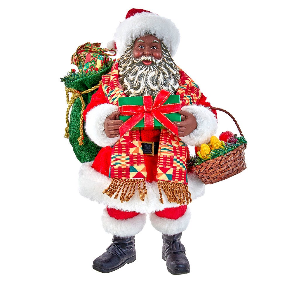 Kurt Adler 12-Inch Fabriché Kwanzaa Santa
